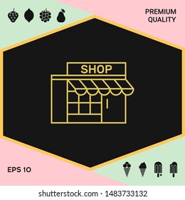 Store icon symbol. Graphic elements for your design