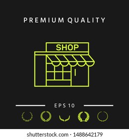 Store icon symbol. Graphic elements for your design