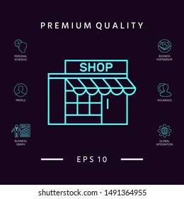 Store icon symbol. Graphic elements for your design