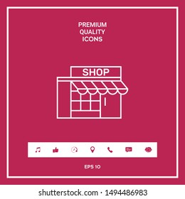 Store icon symbol. Graphic elements for your design