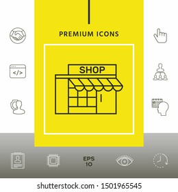 Store icon symbol. Graphic elements for your design