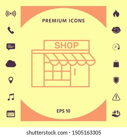 Store icon symbol. Graphic elements for your design