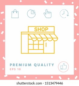 Store icon symbol. Graphic elements for your design
