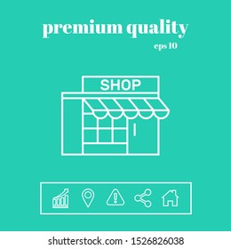 Store icon symbol. Graphic elements for your design