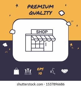 Store icon symbol. Graphic elements for your design