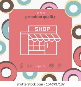 Store icon symbol. Graphic elements for your design
