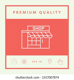 Store icon symbol. Graphic elements for your design