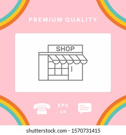 Store icon symbol. Graphic elements for your design