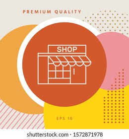 Store icon symbol. Graphic elements for your design