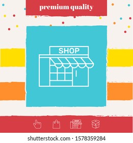 Store icon symbol. Graphic elements for your design
