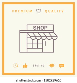 Store icon symbol. Graphic elements for your design