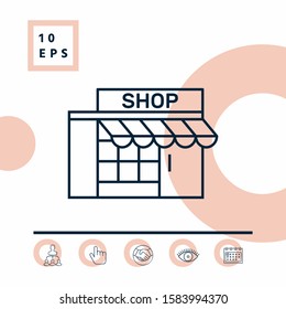 Store icon symbol. Graphic elements for your design