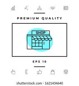 Store icon symbol. Graphic elements for your design