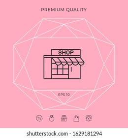 Store icon symbol. Graphic elements for your design