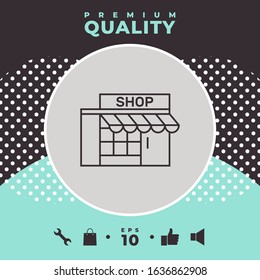 Store icon symbol. Graphic elements for your design