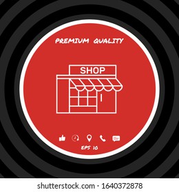 Store icon symbol. Graphic elements for your design
