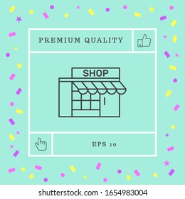 Store icon symbol. Graphic elements for your design