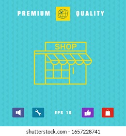 Store icon symbol. Graphic elements for your design