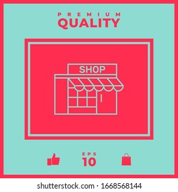 Store icon symbol. Graphic elements for your design