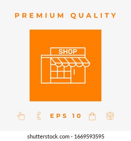 Store icon symbol. Graphic elements for your design