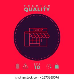 Store icon symbol. Graphic elements for your design