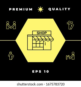 Store icon symbol. Graphic elements for your design