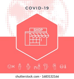 Store icon symbol. Graphic elements for your design