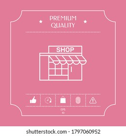 Store icon symbol. Graphic elements for your design