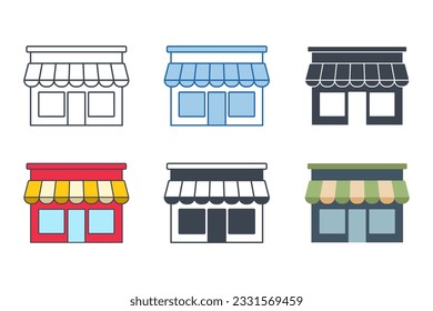 Store icon symbol template for graphic and web design collection logo vector illustration