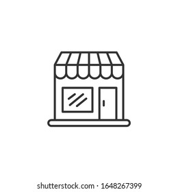Store icon template color editable. Store symbol vector sign isolated on white background.