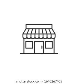 Store icon template color editable. Store symbol vector sign isolated on white background.