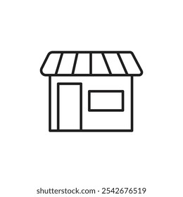 Store icon Thin line art isolated