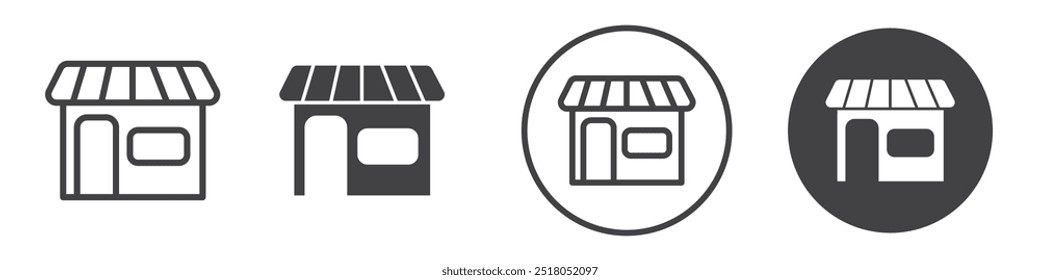 Store icon thin line illustration