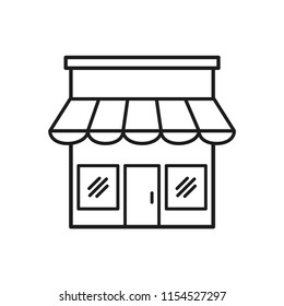 store icon in trendy flat style 