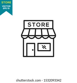 store icon in trendy flat style 