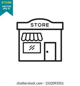 store icon in trendy flat style 