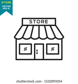store icon in trendy flat style 