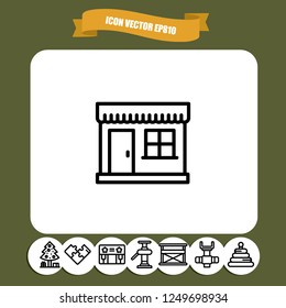 Store icon vector