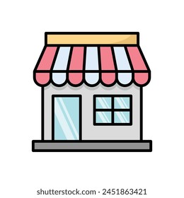 Store Icon Vektorgrafik Design Vorlage Einfach und sauber