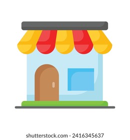 Store icon vector, editable vector of shop