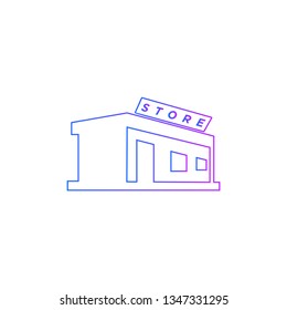 Store icon vector - Flat
