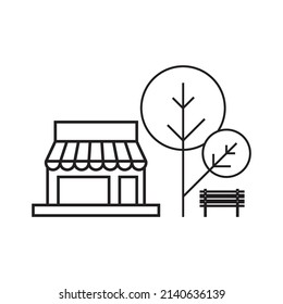 Store icon vector flat design