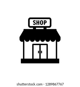 Store icon vector. Store front icon symbol