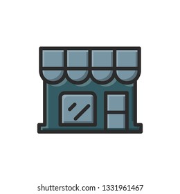store icon vector full colour design