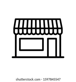 Store icon, vector illustration. Flat design style. vector store icon illustration isolated on white, store icon Eps10. store icons graphic design vector symbols.
