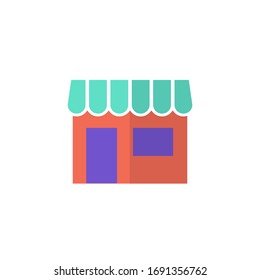 store icon vector illustration. store icon flat style design