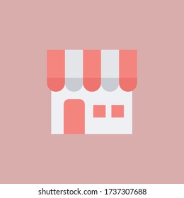 Store icon, vector illustration. Flat design style. vector store icon illustration isolated on white, store icon Eps10. store icons graphic design vector symbols.