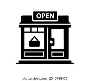Store icon, vector illustration. Flat design style. Vector shop icon illustration isolated on a white background. Store icon Eps10.