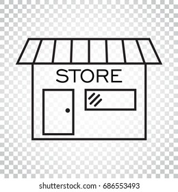 Store icon vector illustration in flat style. Shop symbol. Simple business concept pictogram.