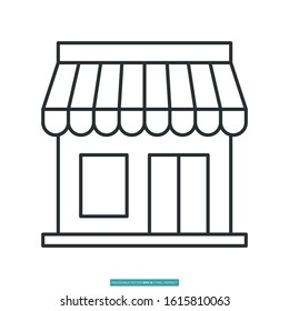 store icon vector illustration logo template for many purpose. Isolated on white background.